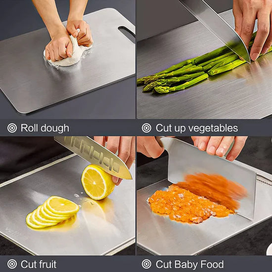 Scratch Less Stainless Steel Kitchen Chopping Board  (Big Size) 306 Food Grade Steel